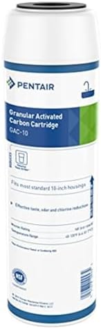 Pentair Pentek GAC-10 Carbon Water Filter Cartridge, 10 inch Granular Activated Carbon for Chlorine Taste and Odor Reduction, 2.88" x 9.75" Drinking Water by PENTAIRPENTEK