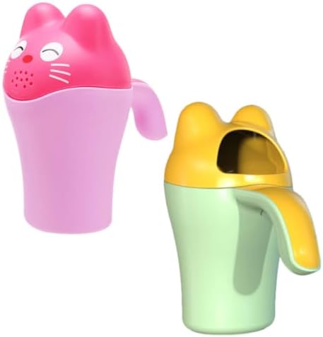2pcs Baby Kids Bath Rinse Cup Shampoo Rinser with Handle by HEALLILY