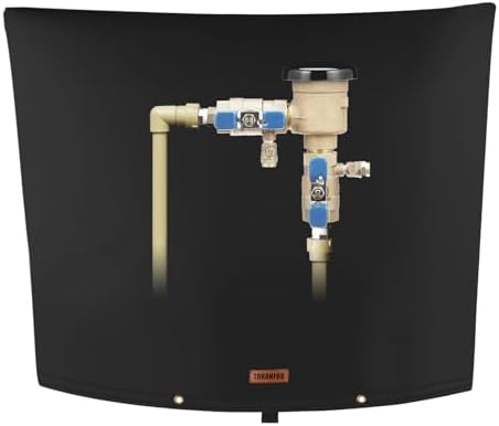 TOHONFOO Backflow Preventer Cover, Pipe Freeze Insulation, 34"Wx24"H, Black by TOHONFOO