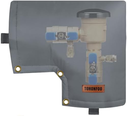 Backflow Preventer Insulation Cover for Vacuum Breaker, 13" W x 12" H, Grey by TOHONFOO