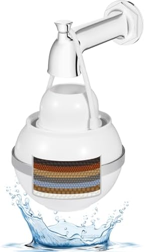 Bath Filter for Tub – 8-Stage Hotel Grade Filtration Water Filter for Softer Skin & Hair, BPA Free, 2,500 Gallons, Easy to Install (White) by Unknown