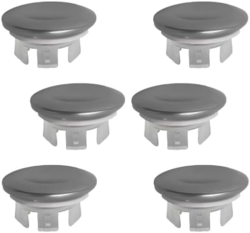 6 Pack Stainless Sink Basin Overflow Ring,Sink Overflow Ring Stainless Steel Round Drain Cover,Basin Trim Ring Insert in Hole Round Caps for Home,Sink,Bathroom,Kitchen by Anglepingping