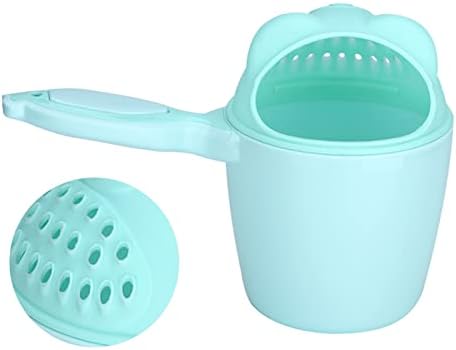 RiToEasysports Baby Bath Cup, Baby Shampoo Cup Cute Kid Wash Hair Rinser Bathing Flusher Protection Eye for Kids Green Pink (Green) - Image 7
