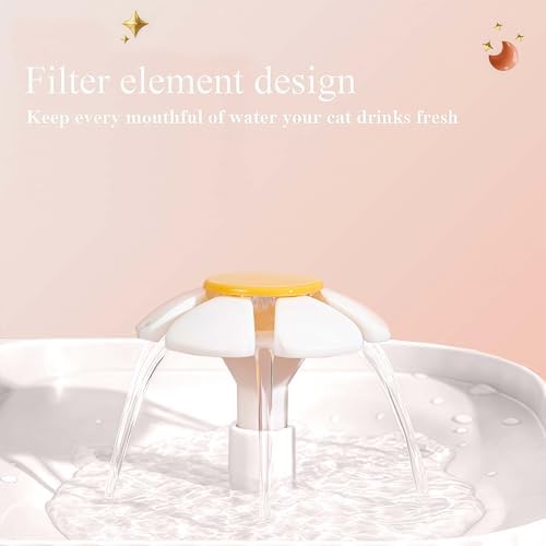 Marchul Cat Water Fountain and Stainless Steel Food Bowl, 100oz/3L Super Quiet Automatic Pet Water Dispenser with Smart Pump and 3 Replacement Filters for Cats and Small Dogs, White - Image 4