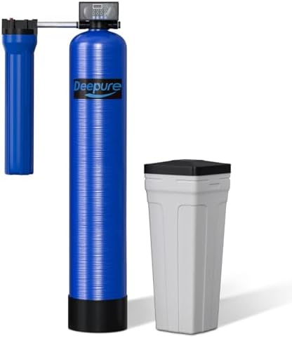 48,000 Grain Whole House Water Softener with Digital Metered Control, Softens Hard Water for 3-4 Bathrooms, City & Well Water by Deepure