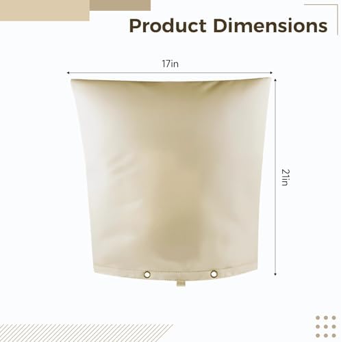 Backflow Preventer Insulation Cover, 17 x 21 in, Oxford Fabric Outdoor Pipe Cover for Winter Freeze Protection, Waterproof, Windproof, Sun Protection, with Pre-Cut Lock Holes and Drainage Holes - Image 2