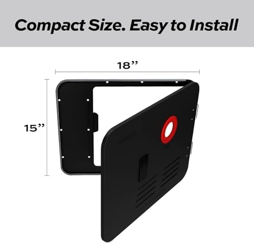 FOGATTI 15" x 18" InstaShower 8 Plus RV Tankless Water Heater Door, Black - Image 4