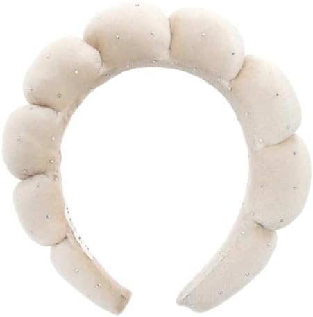 Bella Sleep + Spa Puffy Makeup Headband - Soft Microfiber Spa Headband for Washing Face - Padded Non-Slip Facial Skincare Hairband for Women & Teens, One Size by BellaSleepSpa