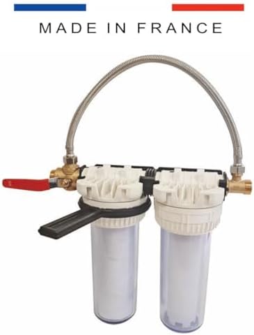 AQUAWATER - Double Filter Station with Filter and descaling cartridges - Cartridge Duration 6 Months - French Production - Image 4
