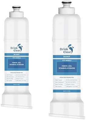 ICE2 F2WC9I1 ICE Maker Filter Replacement, 2 Pack by DRINKCLEAR
