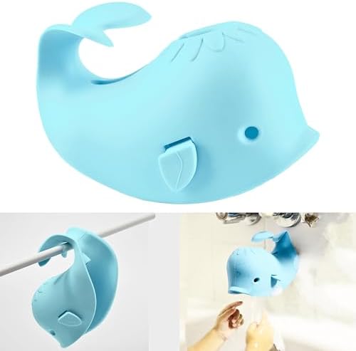 Bath Spout Cover for Bathtub,Baby Shower Protector Cover A Fun Way to Protects Baby from Bumping Head During Bathing Time Cute Soft Whale Design Making for Enjoyable Safe Baths (Mint Blue) by kilomon