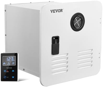 VEVOR RV Tankless Water Heater, 65000 BTU, Instant Shower with 15 x 15 in White Door and Remote Controller, Ideal for RVers' Family Everyday Use by VEVOR
