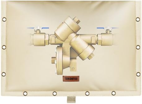 Backflow Preventer Insulation Cover for Vacuum Breaker, 21"W x 16"H, Beige by TOHONFOO