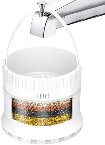 2500 Gallon Bathtub Water Filter, 15L/Min High Flow Bath Faucet Filter for Hard Water, Chlorine Removal for Skin & Hair Care by JDO