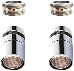 360° Swivel Faucet Aerator, Solid Brass Aerator For Sink Faucet, Sink Aerator,Fits 15/16'' Male & 55/64'' Female Thread(2 Sets) by Unknown