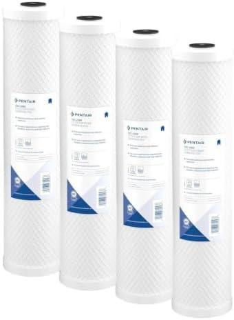 Pentair Pentek CBC-20BB Big Blue Carbon Block Water Filter, 0.5 Micron, 20" x 4.5" (Pack of 4) by PENTAIRPENTEK