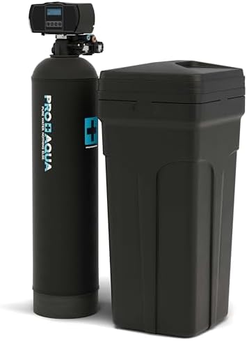 PRO+AQUA Heavy Duty Whole House Water Softener System – 25,000 Grain Capacity, Premium Long-Lasting Resin, 1" Ports by PROAQUA