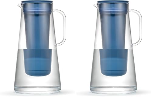 LifeStraw Home Pitcher BPA Free Plastic Stormy Blue, 7-Cup (Pack of 2) by Unknown