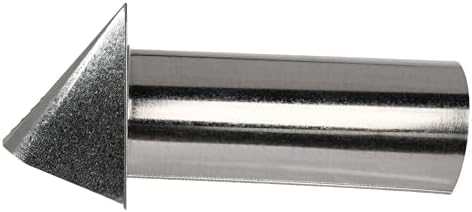 Deflecto Dryer Vent, Wide Mouth Galvanized Vent Hood with Pipe, Silver, 4” (GVH4NR) , GRAY - Image 6