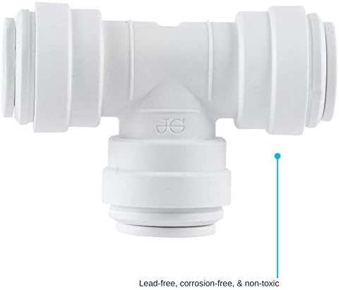 John Guest Speedfit 3/8 Inch x 3/8 Inch x 1/4 Inch OD Reducing Tee, Push to Connect Plastic Plumbing Fitting, PP30121208WP (Pack of 2) - Image 4