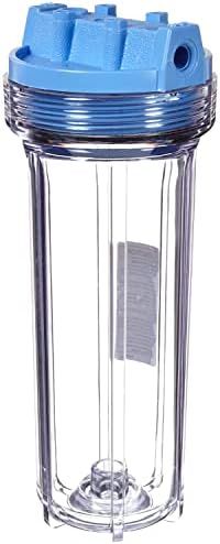 Pentair Pentek 158008 Traditional Slim Line Filter Housing, 3/8" NPT #10 Under Sink Clear Water Filter Housing, 10-Inch, Clear by PENTAIRPENTEK