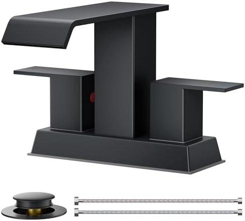 FORIOUS Matte Black Bathroom Faucets 3 Hole for 4 Inch Centerset Sink by FORIOUS