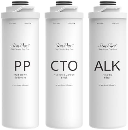SimPure T1 Series RO System 6-Month Replacement Water Filter Set, 3 Pack by SimPure_Water