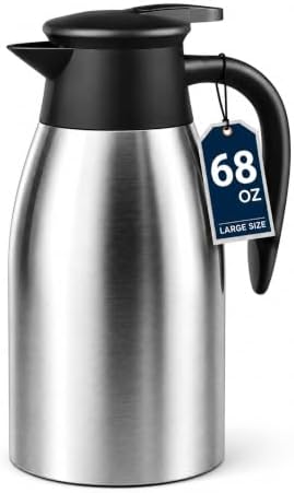 Thermal Coffee Carafe for Keeping Hot – 68OZ Insulated Camping Coffee Pot by Unknown