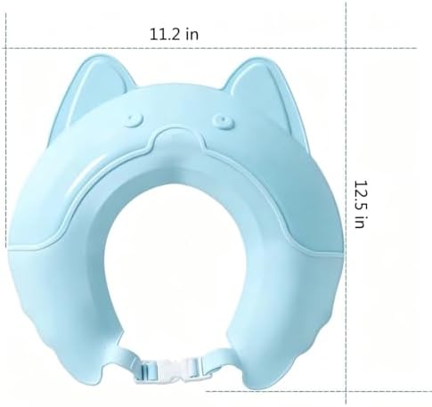 Shower Cap for Kids, Baby Shower Cap bath wash Shampoo rinser shield Hat Adjustable head hair Visor Protection Toddler and Children,Prevent water from entering eyes and ears (Blue fox) - Image 2