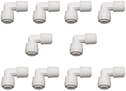 Malida Male Push To Connect Tube Fitting,water purifiers Quick Connector Drinks Dispense and water filtration system fittings (1/4 NPT Male x 1/4 OD Tube Elbow) - Image 2