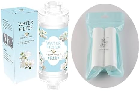 Shower Filter Vitamin C for Hard Water Filter + 2 Shower Aromatherapy Replacement Cartridge Bathroom Accessories Remove Chlorine Fluoride Heavy Metals Jasmine by Unknown