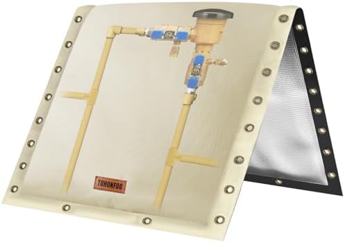 TOHONFOO 3-Way Open Backflow Preventer Pipe Cover Outside, 50"Wx40"H, Beige by TOHONFOO