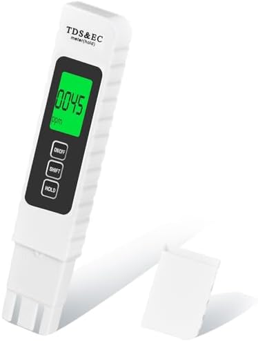 4 in 1 TDS Meter Digital Water Tester - Accurate and Reliable TDS EC & Temp(°C,°F) Meter, 0-9990ppm - Professional Testing for Drinking Water, RO/DI System, Aquariums etc by MEWMINGLE