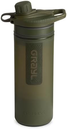 GRAYL GeoPress 24 oz Water Purifier & Water Filter Bottle, Olive Drab by GRAYL