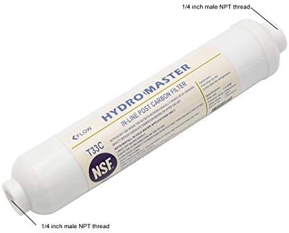HYDRO MASTER IN-LINE POST CARBON FILTER With 1/4-Inch NPT Connection, 10 Inch x 2 Inch. - Image 2