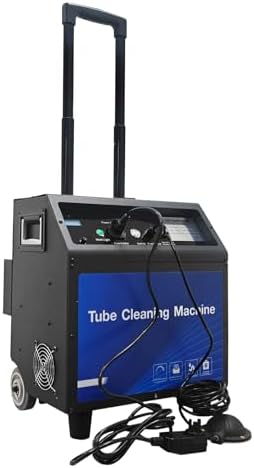 220V Condenser Pipeline Cleaning Machine with 110V Transformer, 550W Tube Cleaner with 24.9-Foot Flexible Shaft, 0–1400 RPM, Dry-Wet Separation for 0.5–0.7-inch HVAC Heat Exchanger Pipes by Banfluxion