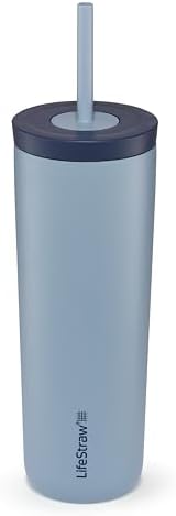 LifeStraw Go Series Tumbler – Double Wall Insulated Stainless Steel Water Filter, Icelandic Blue, Designed for Everyday Use, Removes Bacteria, Parasites, Microplastics, and Improves Taste by Unknown
