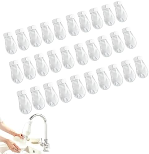 Faucet Filter Cotton Bags, Replaceable Non-Woven Sleeve for Kitchen & Bath (30 Pcs) by TETQNLG