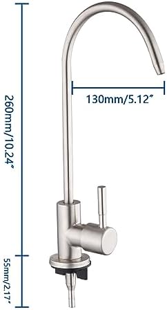 Kitchen Water Filter Faucet Direct Drinking Tap Chrome Plated 1/4 Inch Connect Hose Reverse Osmosis Filters Parts Purifier - Image 5