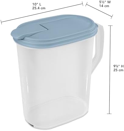 Sterilite Hinged Pitcher with Handle for Home & Kitchen, 1 Gallon, 12-Pack - Image 2
