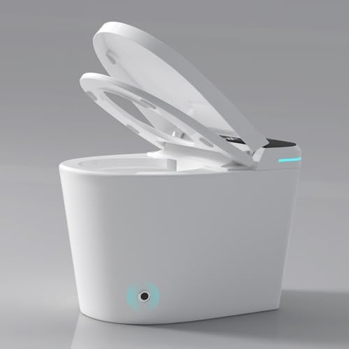 WinZo Tankless Smart Toilet With Heated Bidet Seat,Hands-Free Function, Powerful Flush 1.28 GPF, Auto Open/Close/Flush,LED Screen,White by winzo