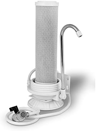 One Stage Countertop Drinking Water Filtration System Removes Chlorine, Transparent Housing and Yearly Supply (2 Extra) Block Activated Carbon Cartridges 5 Micron, Meets NSF Standards & Regulations - Image 6