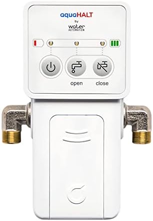 Smart Home Water Toilet Leak Detector Alarm and Automatic Shut Off Valve by aquaHALT