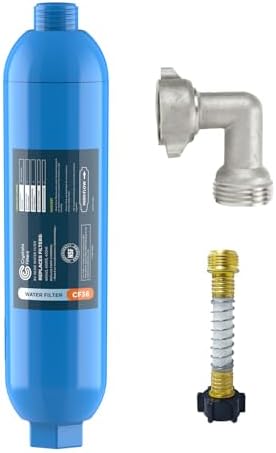 Crystala Filters RV/Marine Inline Filter with 1 Flexible Hose 1-Pack by CrystalaFilters