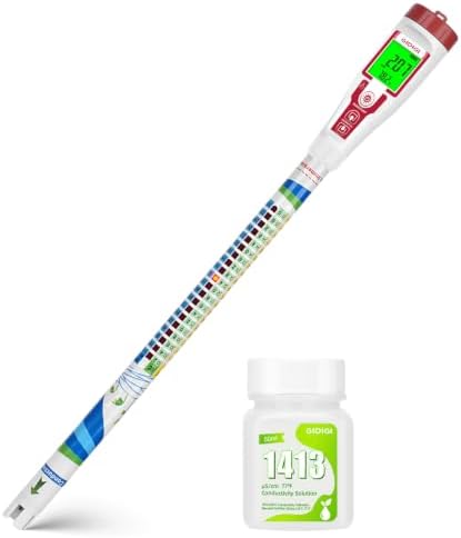 EC PPM Meter Hydroponic Nutrient Meter 14in Long Probe for DWC by GIDIGI