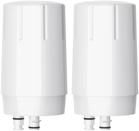 Fil-Fresh Faucet Water Filter for Brita® Filter Replacement, White, 2 Pack by Fil-Fresh
