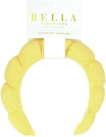 Bella Sleep + Spa Puffy Makeup Headband - Soft Microfiber Spa Headband for Washing Face - Padded Non-Slip Facial Skincare Hairband for Women & Teens, One Size - Image 2