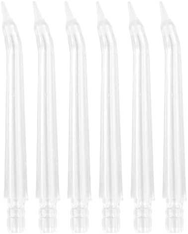 6pcs Water Flosser Replacement Heads: Plastic Water Flosser Tips - for Oral Irrigator Dental Cleaning Tool Parts Accessories by CIMAXIC