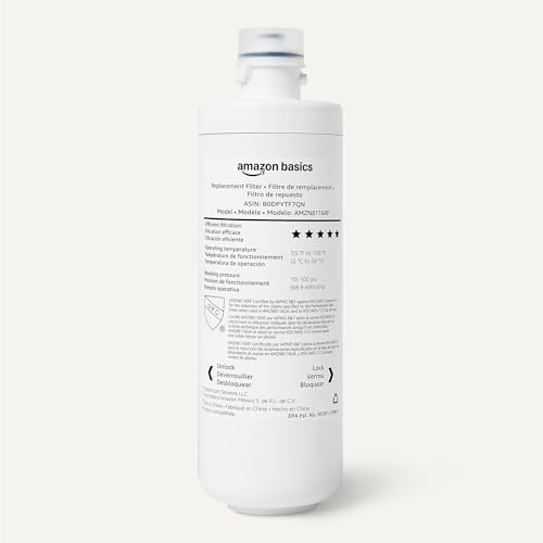 Amazon Basics Replacement Filter Cartridge for Under Sink Water Filter System, Reduces Chlorine, Bad Taste & Odor, NSF/ANSI 42 & 372 Certified, 1 Year Service Life, 11,000 Gallons, White - Image 3