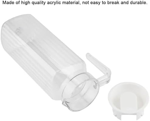 34 oz Acrylic Pitcher with Lid and Spout,1100ml Hot/Cold Water Jug for Iced Tea Pitcher for Coffee, Juice and Iced Tea Beverage Carafe with Lid (1100ml) - Image 2